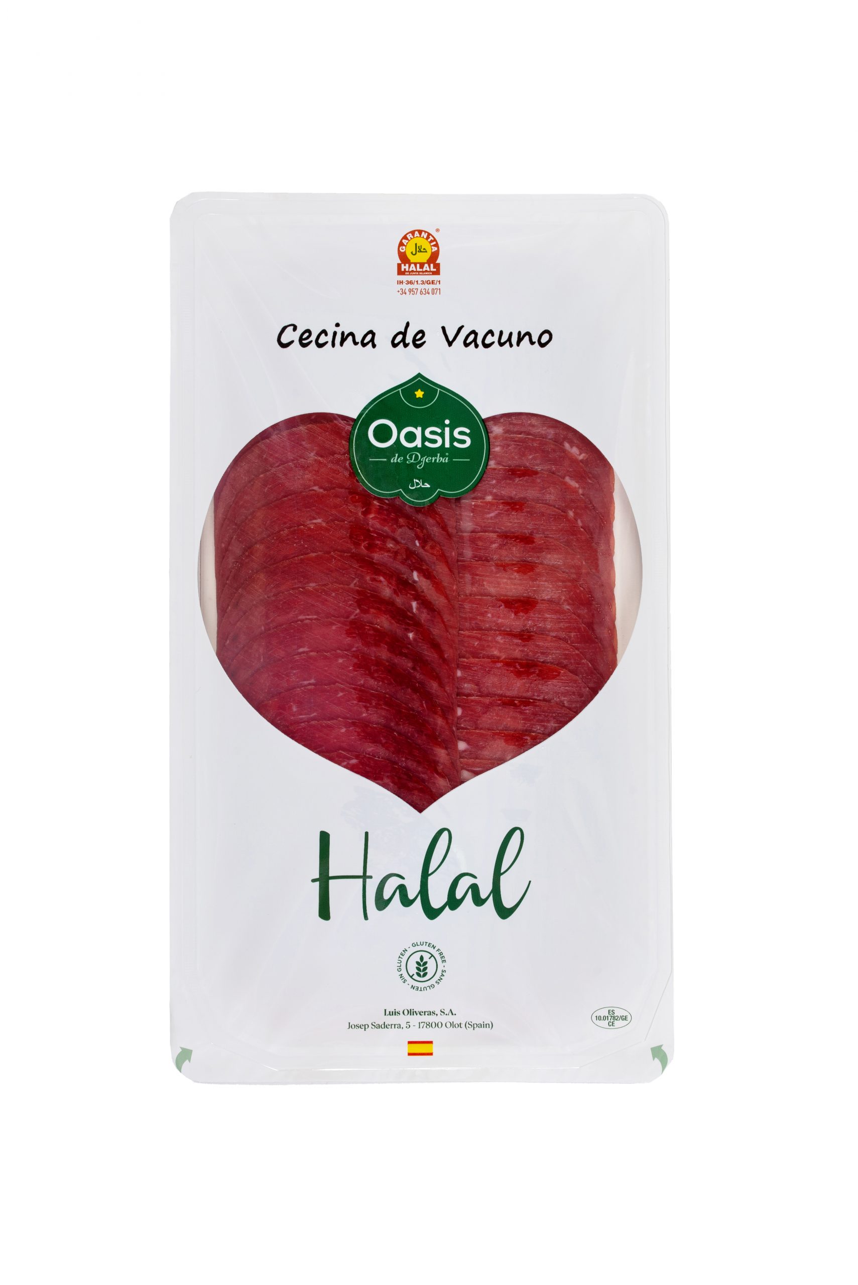 Cecina de vacuno loncheada Halal - Oasis de Djerba